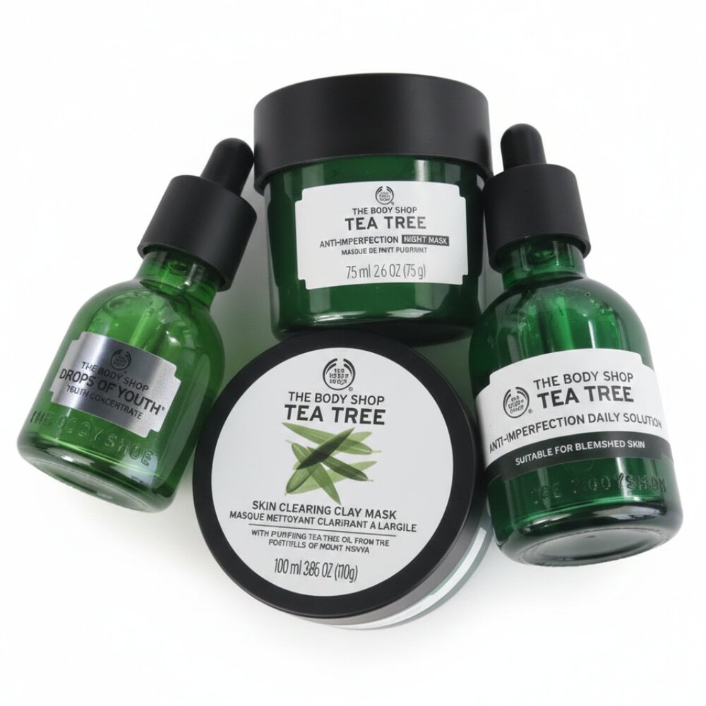 🌿 The Body Shop Tea Tree & Drops of Youth Clear Skin Bundle 🌿Skincare set NEW